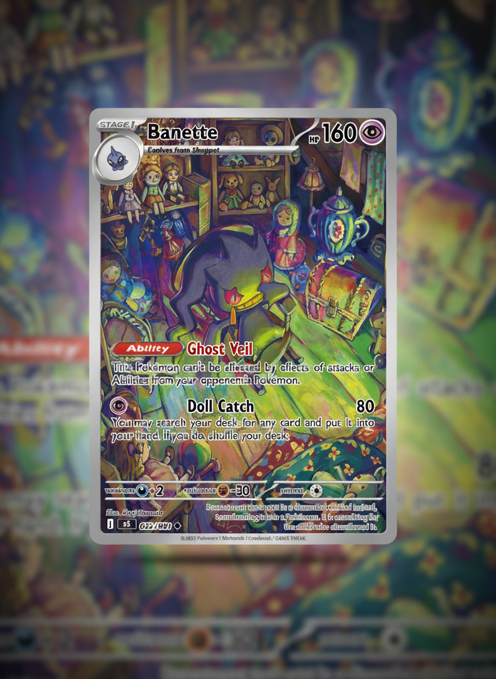 banette custom made pokemon tcg premium holo card