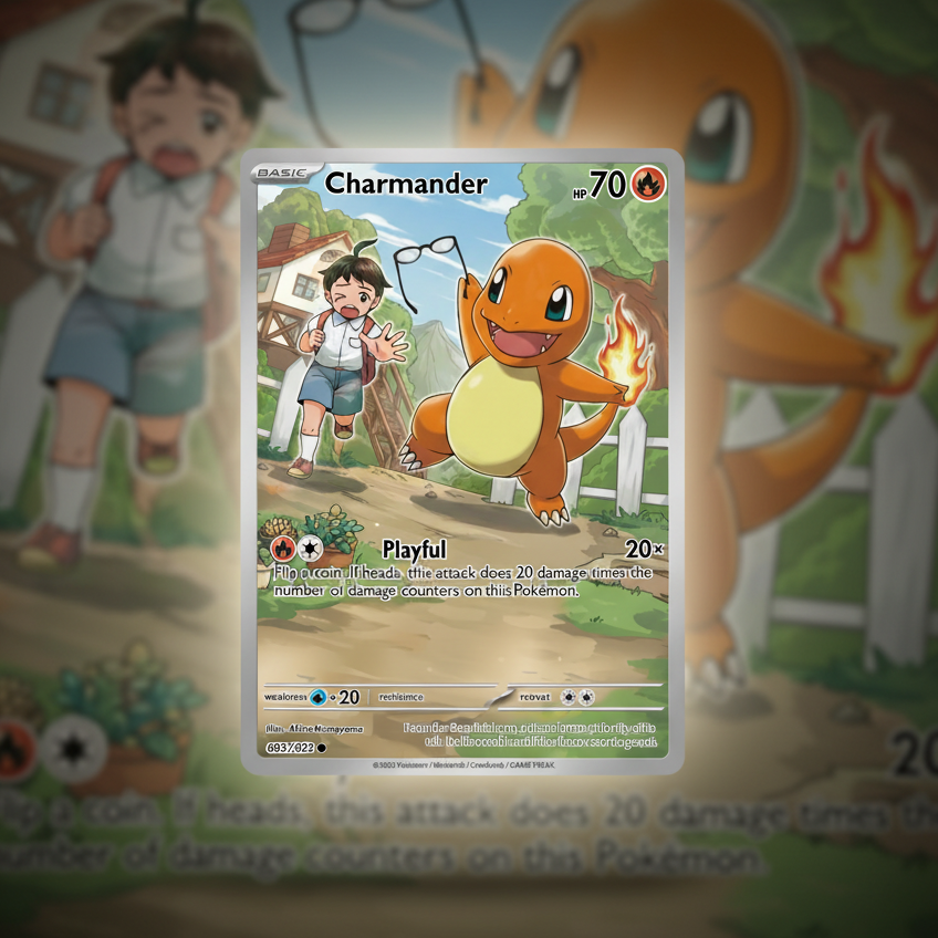 charmander pokemon tcg custom made card premium holo