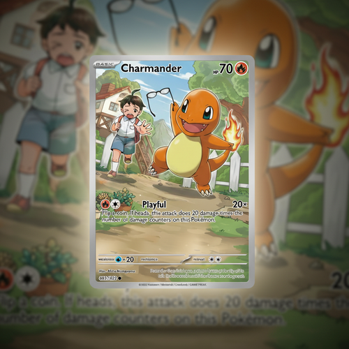 charmander pokemon tcg custom made card premium holo