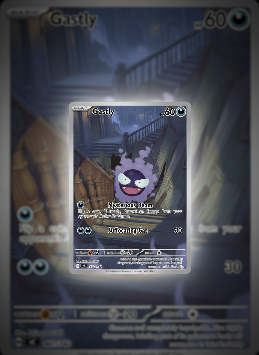 gastly pokemon tcg custom made pokemon card premium holo