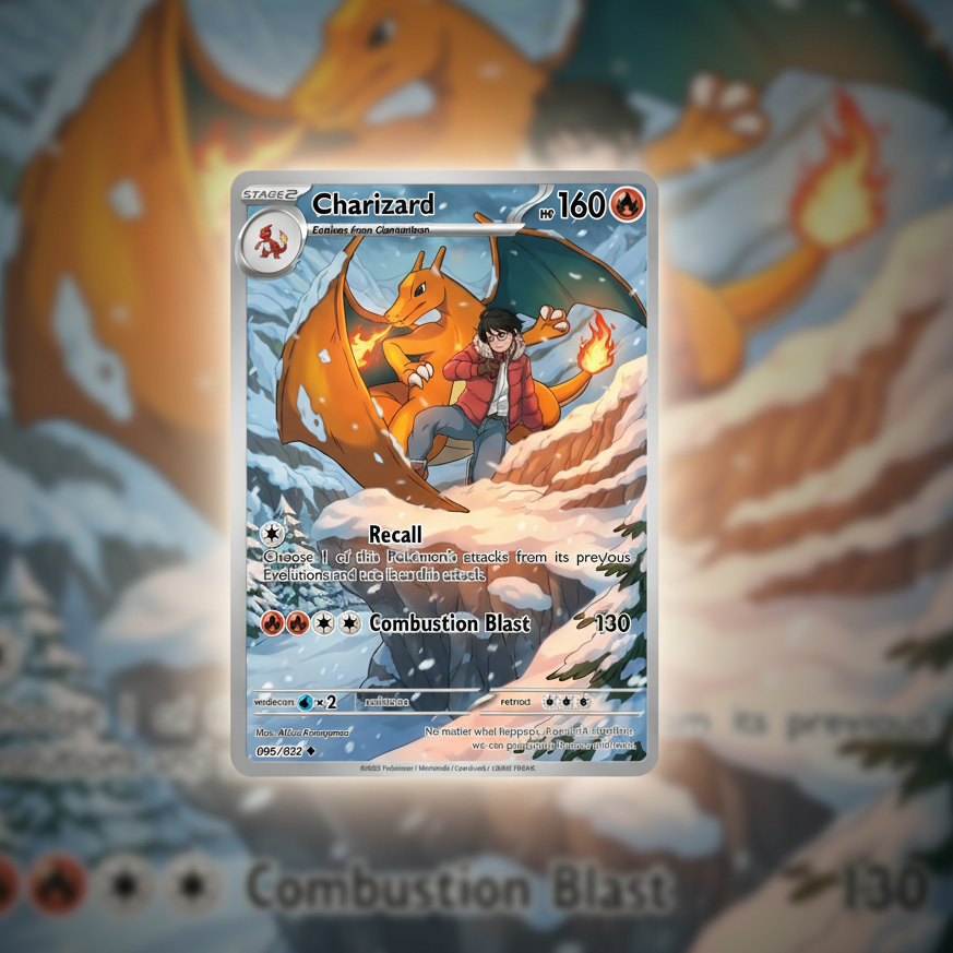 charizard pokemon tcg custom made card premium holo